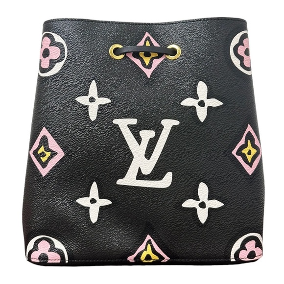 Louis Vuitton Neo Noe Black Bucket Bag Wild at Heart Giant Monogram MK Leopard - Picture 7 of 11